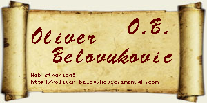 Oliver Belovuković vizit kartica